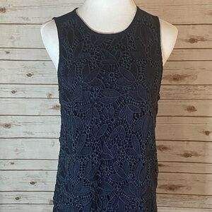 Ann Taylor LOFT coquette floral lace sleeveless tank Size Medium